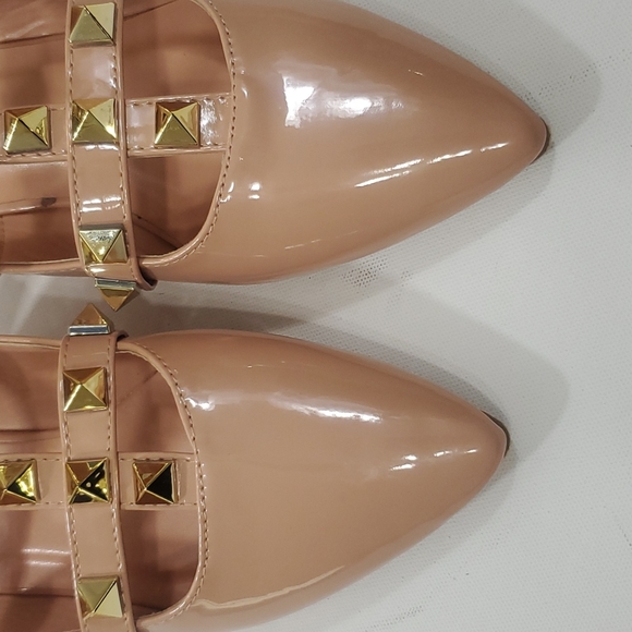 Nicole Miller New York Nude Studded flat mules size 8 - Picture 15 of 16